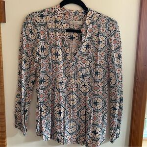 LOFT Multicolor flowy Blouse size small